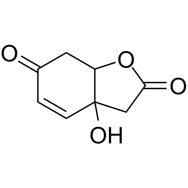 1-Oxo-4-hydroxy-2-en-4-ethylcyclohexa-5,8-olide 55604-88-1